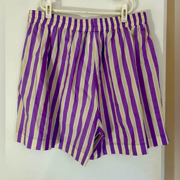 The Frankie Shop Purple, Yellow and White Striped Shirt & Shorts Set Women’s - Picture 13 of 13